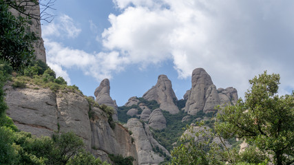 Fototapeta na wymiar Montserrat Gebirge in Catalunya, Spanien 