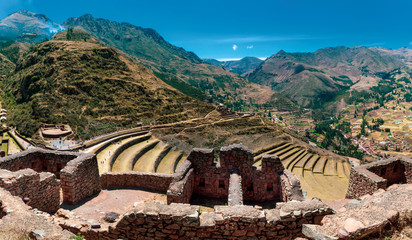 Pisac ruins in the amazing Sacred Valley of the Incas