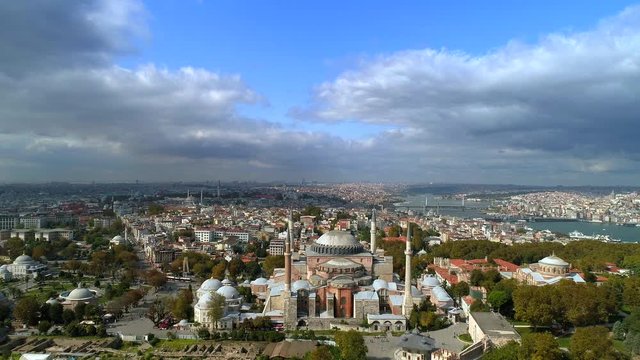 Hagia Sophia: Aerial View Over Old City Istanbul