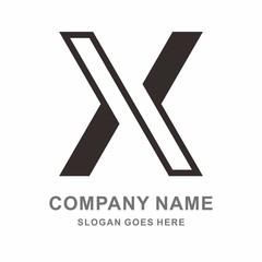 Monogram Letter X Geometric Business Company Vector Logo Design