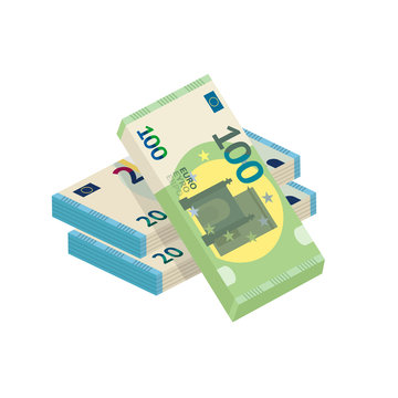 Money heap, cash pile flat vector illustration