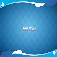 pattern thai style and blue background, vector Illustration