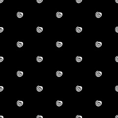 Abstract polka dot pattern with hand drawn dots. Cute vector black and white polka dot pattern. Seamless monochrome doodle polka dot pattern for textile, wallpapers, wrapping paper, cards and web.