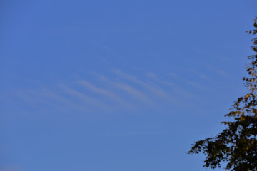 Picturesque textured clouds in the sky at the daytime