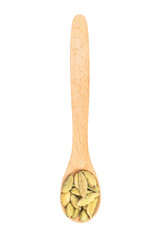 Green cardamom in spoon