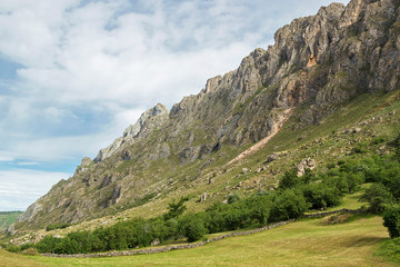 Fototapeta premium Somiedo lake valley hiking route in Spain