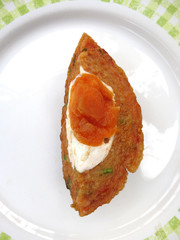 Thai food call steamed fish with curry paste
