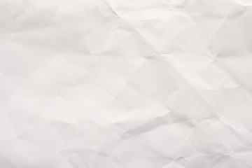 Abstract white crumpled paper texture background