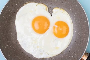 fried egg in a pan