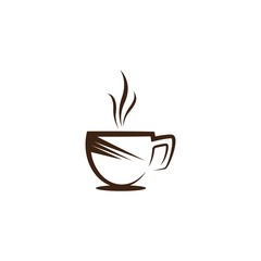 Coffee cup logo template vector icon
