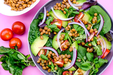 Healthy Avocado and Lentil Salad