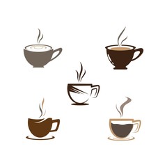 Coffee cup logo template vector icon