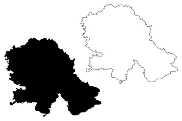 Autonomous Province of Vojvodina (Republic of Serbia) map vector illustration, scribble sketch Vojvodina map