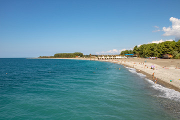 bright summer warm morning Pitsunda Abkhazia