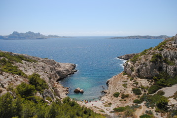 Les Calanques Natural Park, France - beach with kayaks