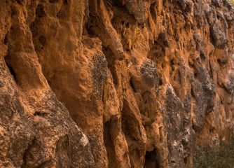 stone wall in the desert