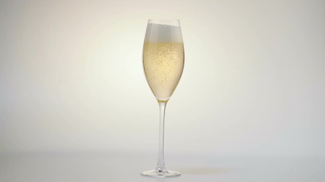 champagne Poured Into Glass