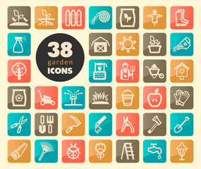 Garden Farm flat vector icon