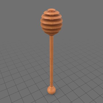 Wooden honey dipper