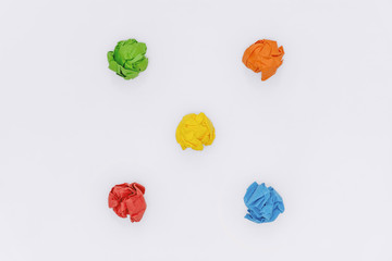 Multi Colored Crumpled Paper Ball