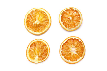 Dried orange fruits isolated on a white background