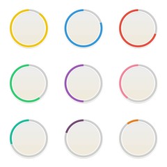 Circle color diagrams set with blank space in center