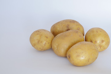 potato on a white background
