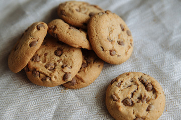 cookies on light tablecloth