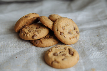 cookies on light tablecloth