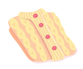 Knit sweaters flat vector illustration