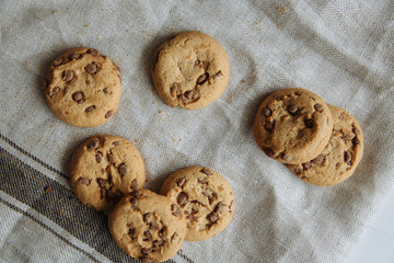 cookies on light tablecloth