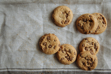 cookies on light tablecloth