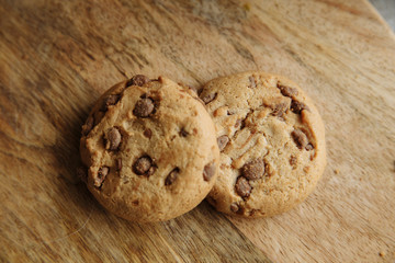 cookies on a wooden board