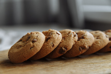 cookies on a wooden board