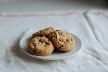 cookies on the white plate