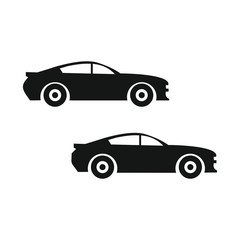 car set icon in flat style. Vector symbol