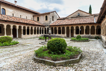 Fototapeta premium The abbey of Santa Maria in the village of Follina / Trevigiani hills