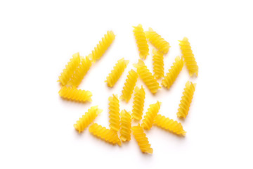 Obraz premium Uncooked pasta isolated on white background