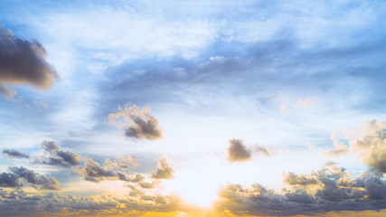 Blue sky with cloud at Phuket Thailand,Sunset.