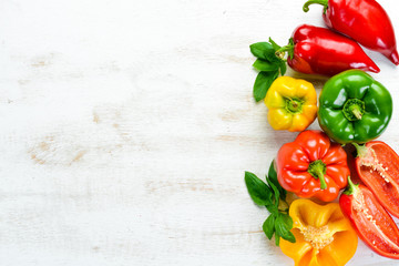 Sweet colored bell pepper.