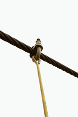 cable hook attached steel beem