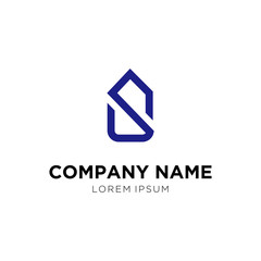 Fototapeta premium initial logo s business vector design 