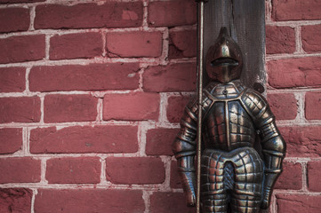 The bronze figure of a knight