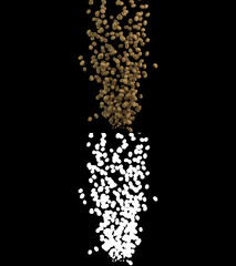 3D illustration of a soybean flow with alpha layer