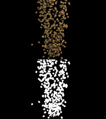 3D illustration of a soybean flow with alpha layer