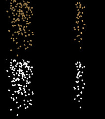 3D illustration of a soybean flow with alpha layer