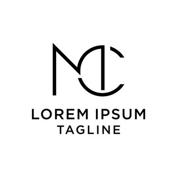 initial letter logo CM, MC logo template