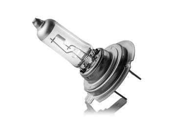 Automotive lamp on white isolated background close-up.