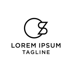 Fototapeta premium initial letter logo CS, SC logo template