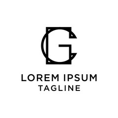 Obraz premium initial letter logo CG, GC logo template